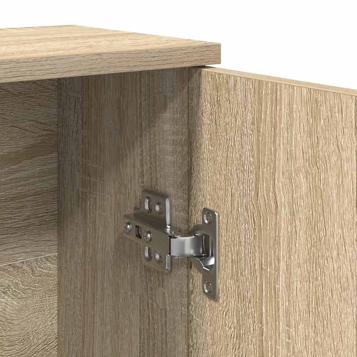 badeværelsesskab med rulleholder 39x22x90 cm sonoma-eg