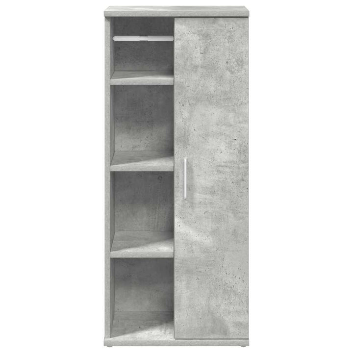 badeværelsesskab med rulleholder 39x22x90 cm betongrå
