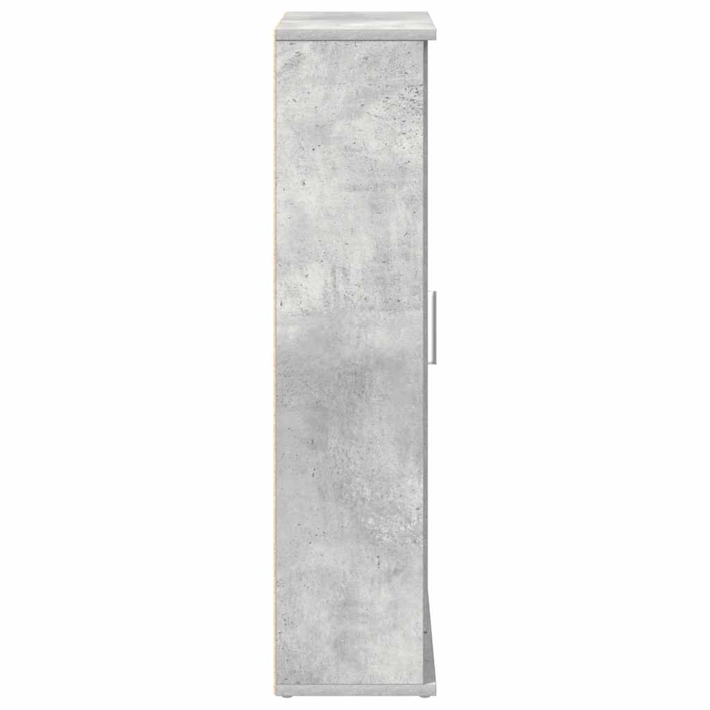 badeværelsesskab med rulleholder 39x22x90 cm betongrå