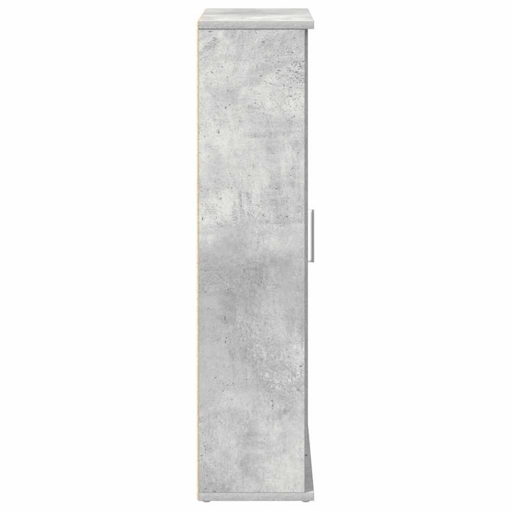 badeværelsesskab med rulleholder 39x22x90 cm betongrå