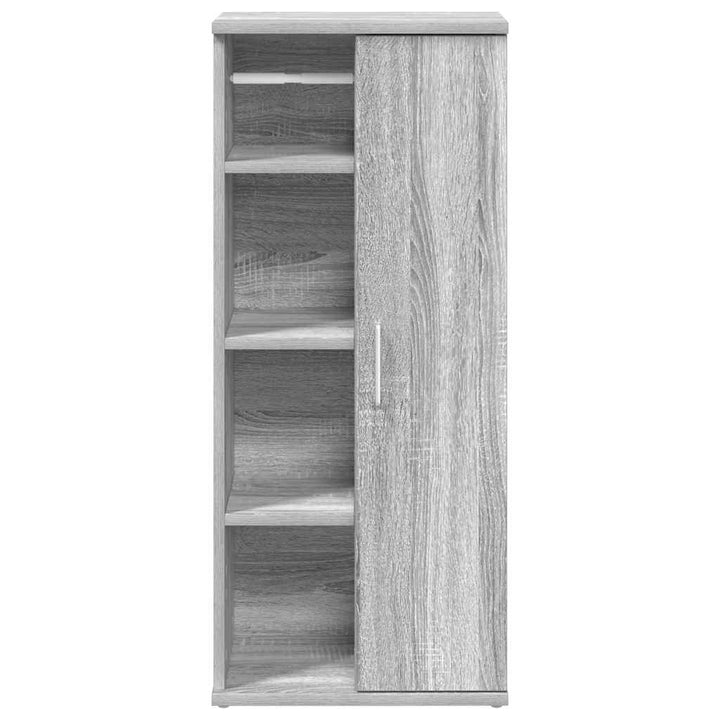 badeværelsesskab med rulleholder 39x22x90 cm grå sonoma-eg