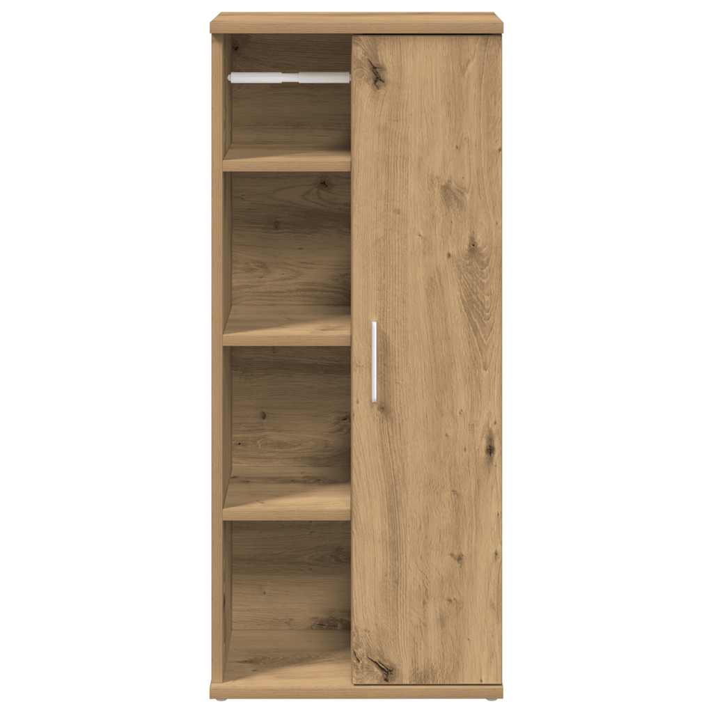 badeværelsesskab med rulleholder 39x22x90 cm kunsteg