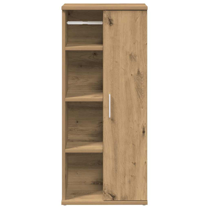 badeværelsesskab med rulleholder 39x22x90 cm kunsteg