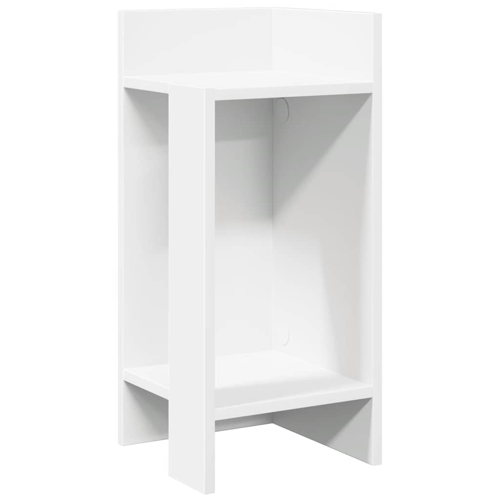 sidebord med hylde Hvid 25,5x27x60 cm