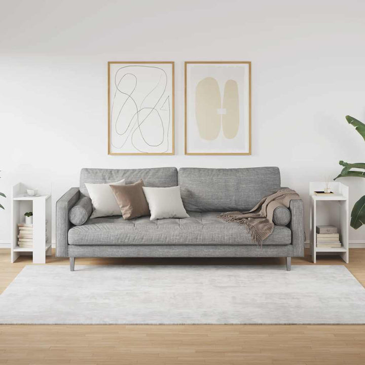Sideborde 2 stk med reol hvid 25,5x27x60 cm
