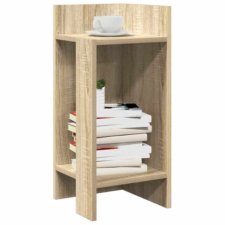 Sideborde 2 stk med reol sonoma eg 25,5x27x60 cm