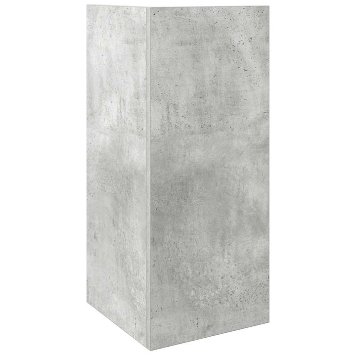 Sideborde 2 stk med reol betongrå 25,5x27x60 cm