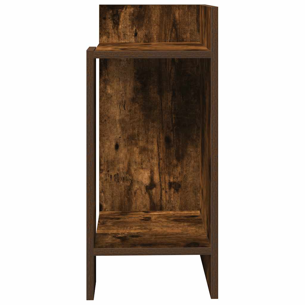 sidebord med hylde røget eg 25,5x27x60 cm