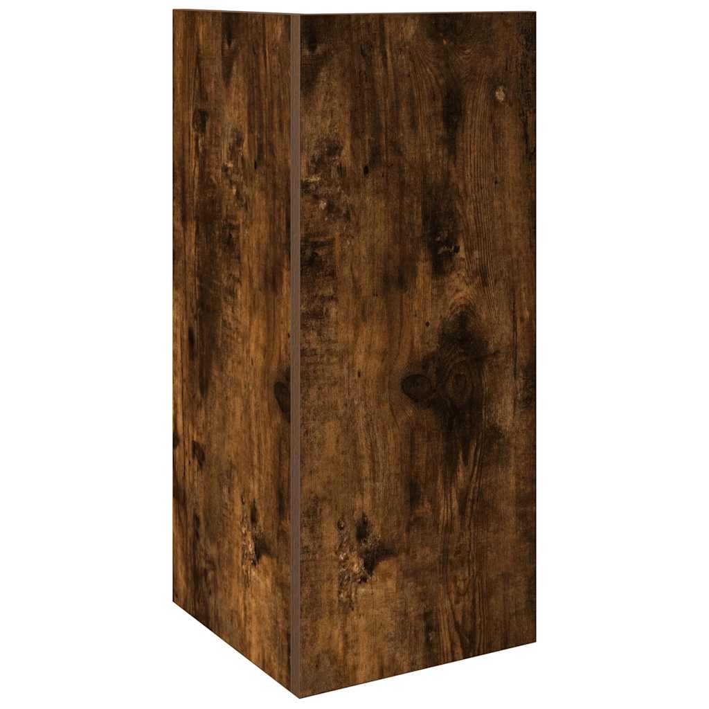sidebord med hylde røget eg 25,5x27x60 cm