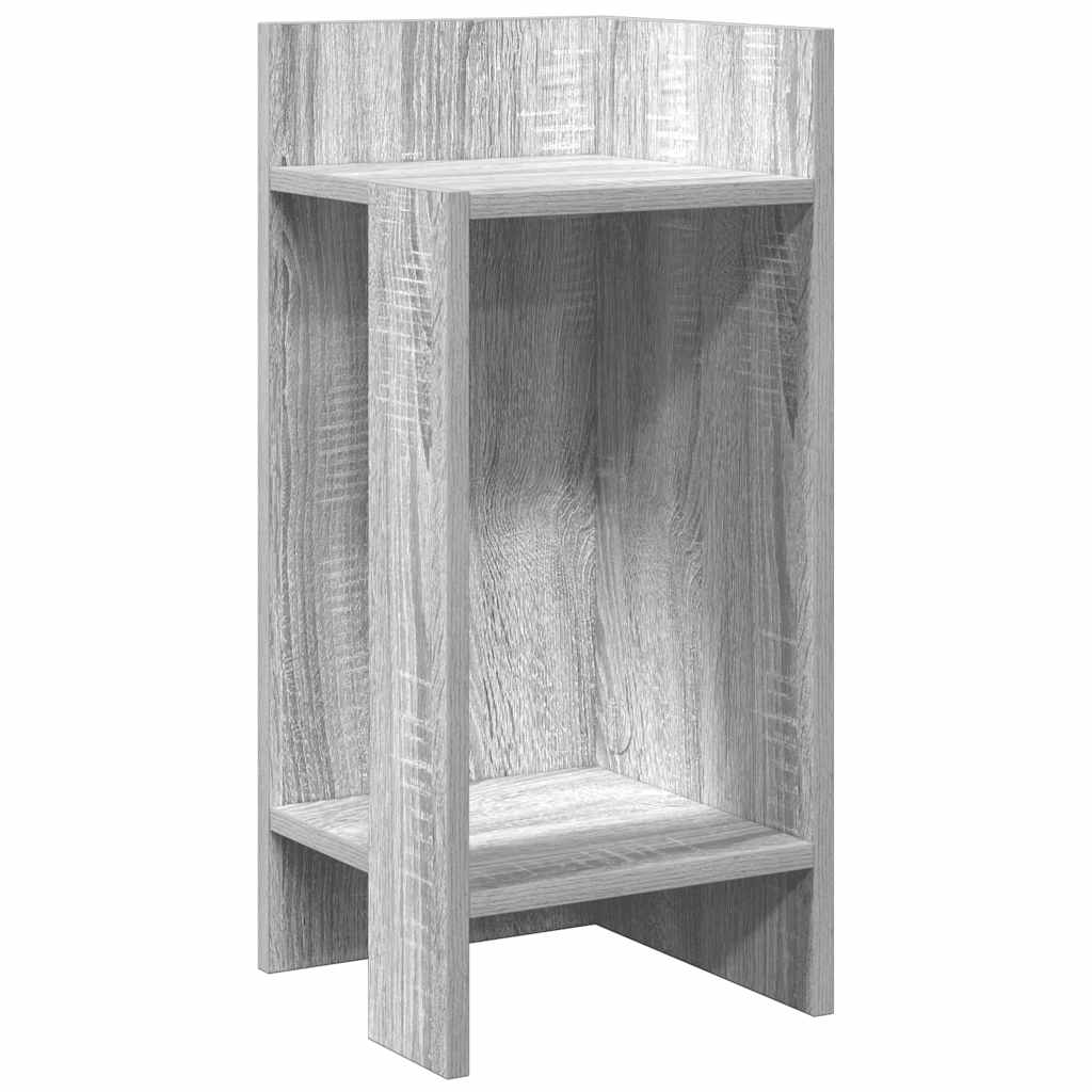 sidebord med hylde sonoma grå 25,5x27x60 cm