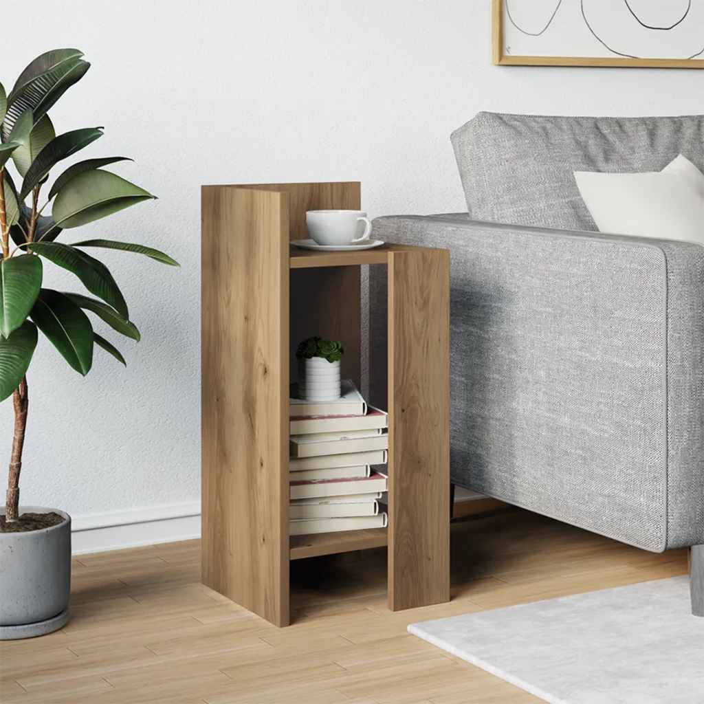 sidebord med hylde artisan eg 25,5x27x60 cm