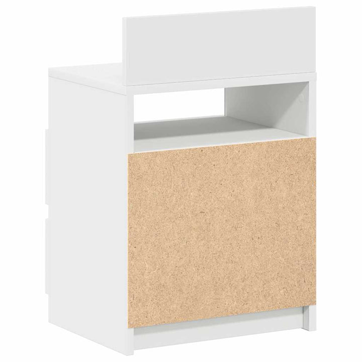 sengeborde 2 stk. med 2 skuffer 40x33x60 cm hvid