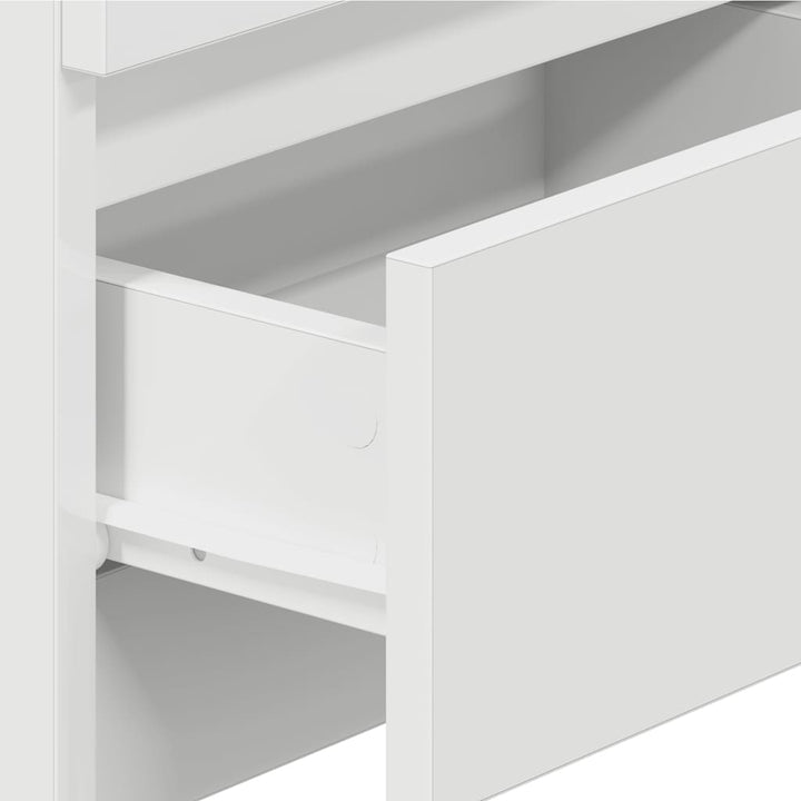 sengeborde 2 stk. med 2 skuffer 40x33x60 cm hvid