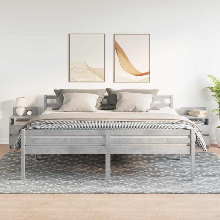 sengeborde 2 stk. med 2 skuffer 40x33x60 cm betongrå