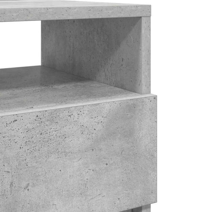 sengeborde 2 stk. med 2 skuffer 40x33x60 cm betongrå