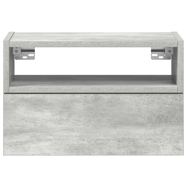 væghængt sengebord 45x26x28,5 cm betongrå