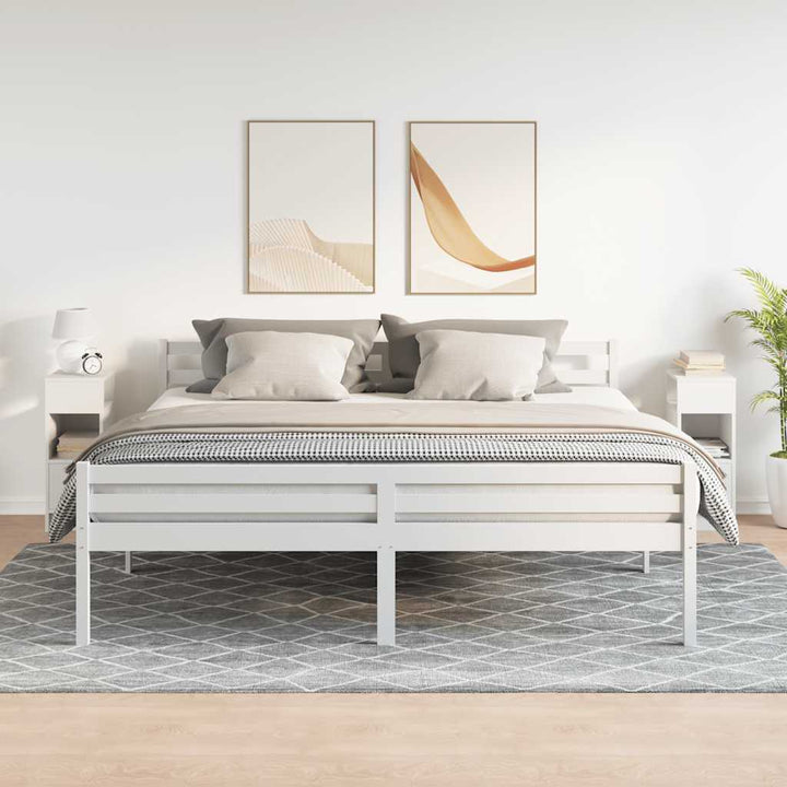 sengeborde 2 stk. med skuffe 25x31x66 cm hvid