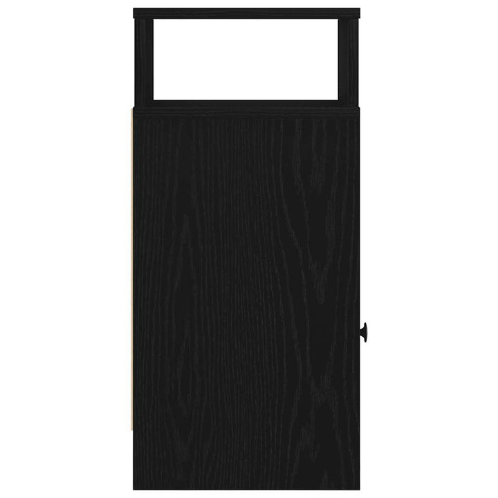 sengebord med skuffe 25x31x66 cm sort