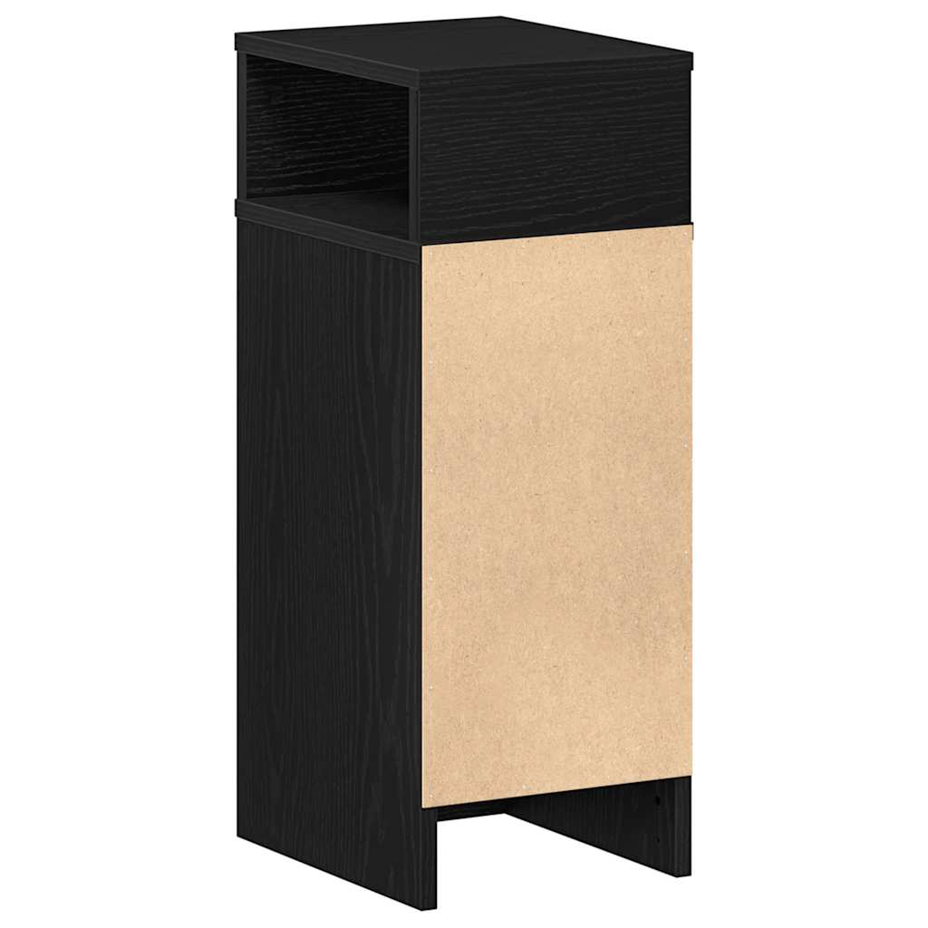 sengebord med skuffe 25x31x66 cm sort