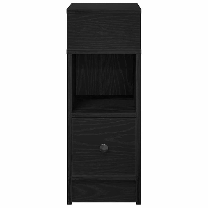 sengeborde 2 stk. med skuffe 25x31x66 cm sort