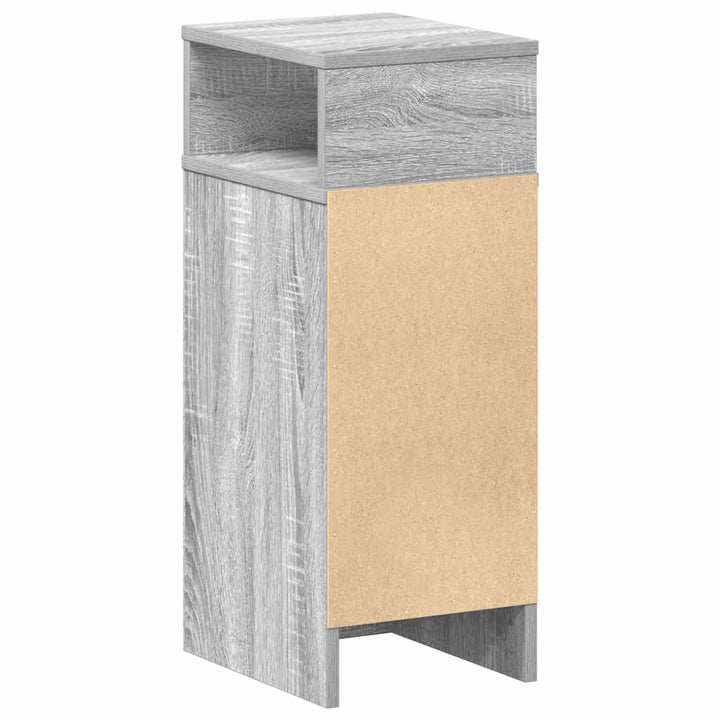 sengeborde 2 stk. med skuffe 25x31x66 cm grå sonoma-eg