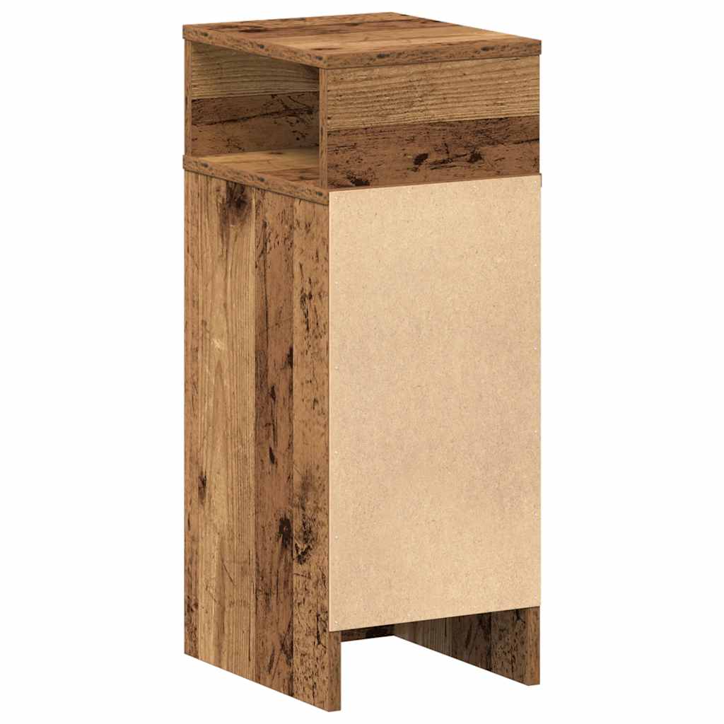 sengeborde 2 stk. med skuffe 25x31x66 cm antikt træ