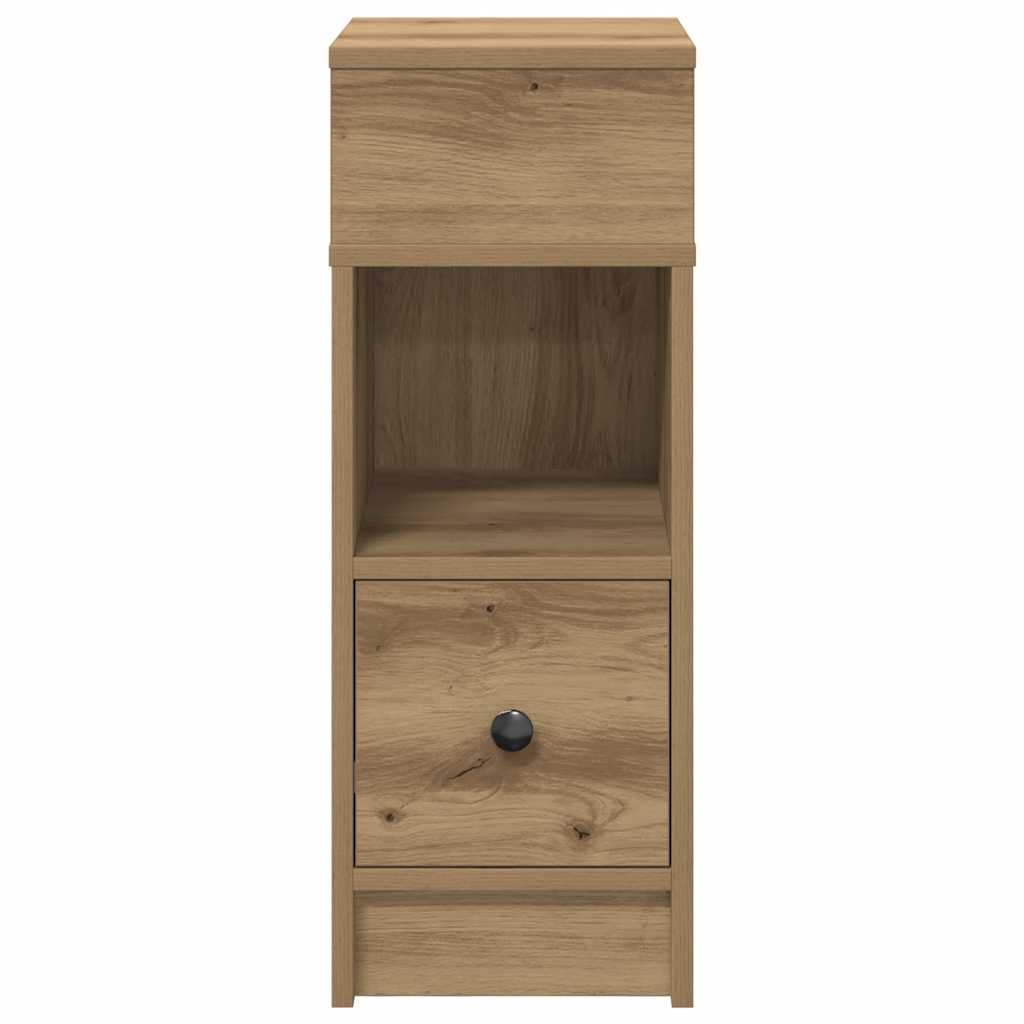sengebord med skuffe 25x31x66 cm kunsteg
