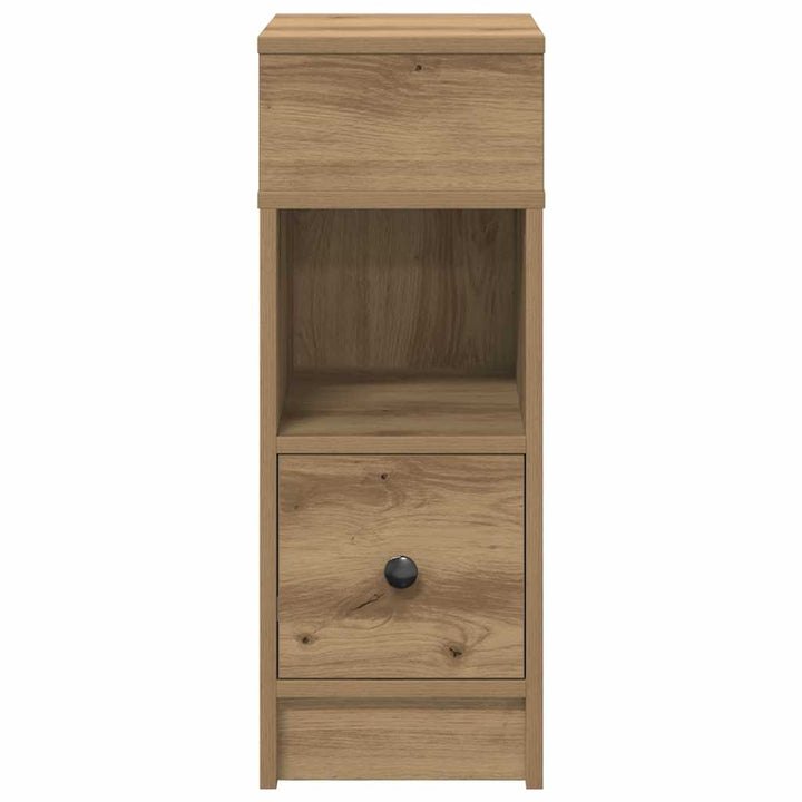 sengeborde 2 stk. med skuffe 25x31x66 cm kunsteg