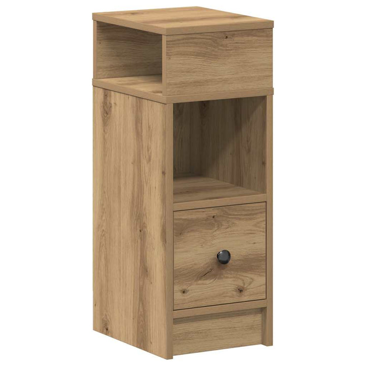sengeborde 2 stk. med skuffe 25x31x66 cm kunsteg