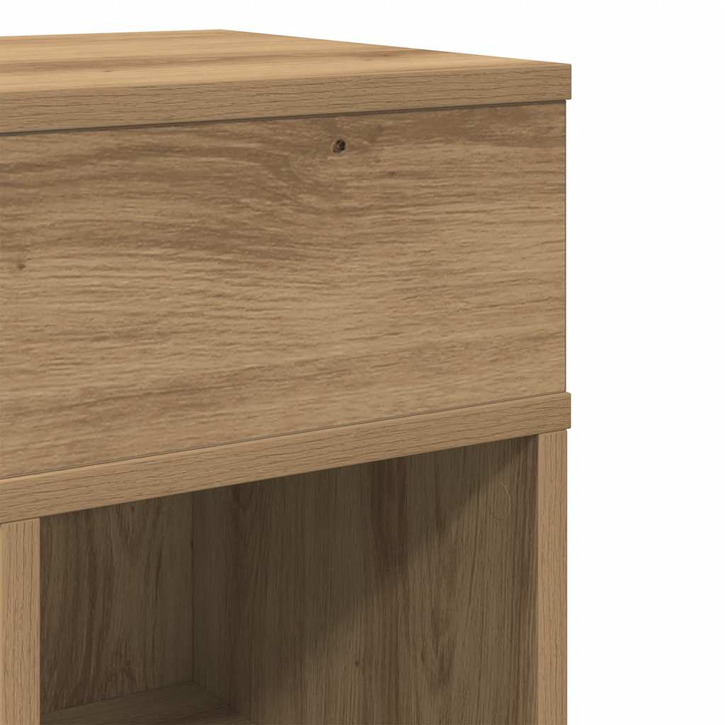 sengeborde 2 stk. med skuffe 25x31x66 cm kunsteg