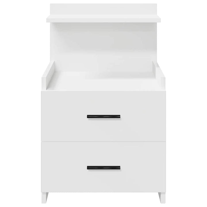 sengeborde 2 stk. med 2 skuffer hvide 40x36,5x62 cm