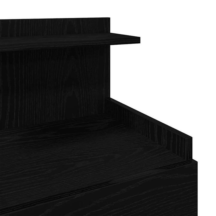 sengebord med 2 skuffer sort 40x36,5x62 cm