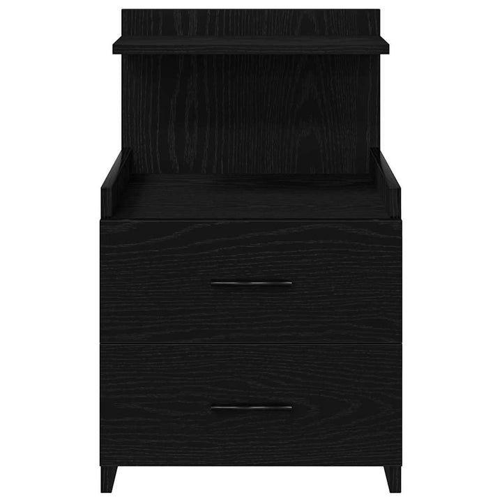 sengeborde 2 stk. med 2 skuffer sort 40x36,5x62 cm
