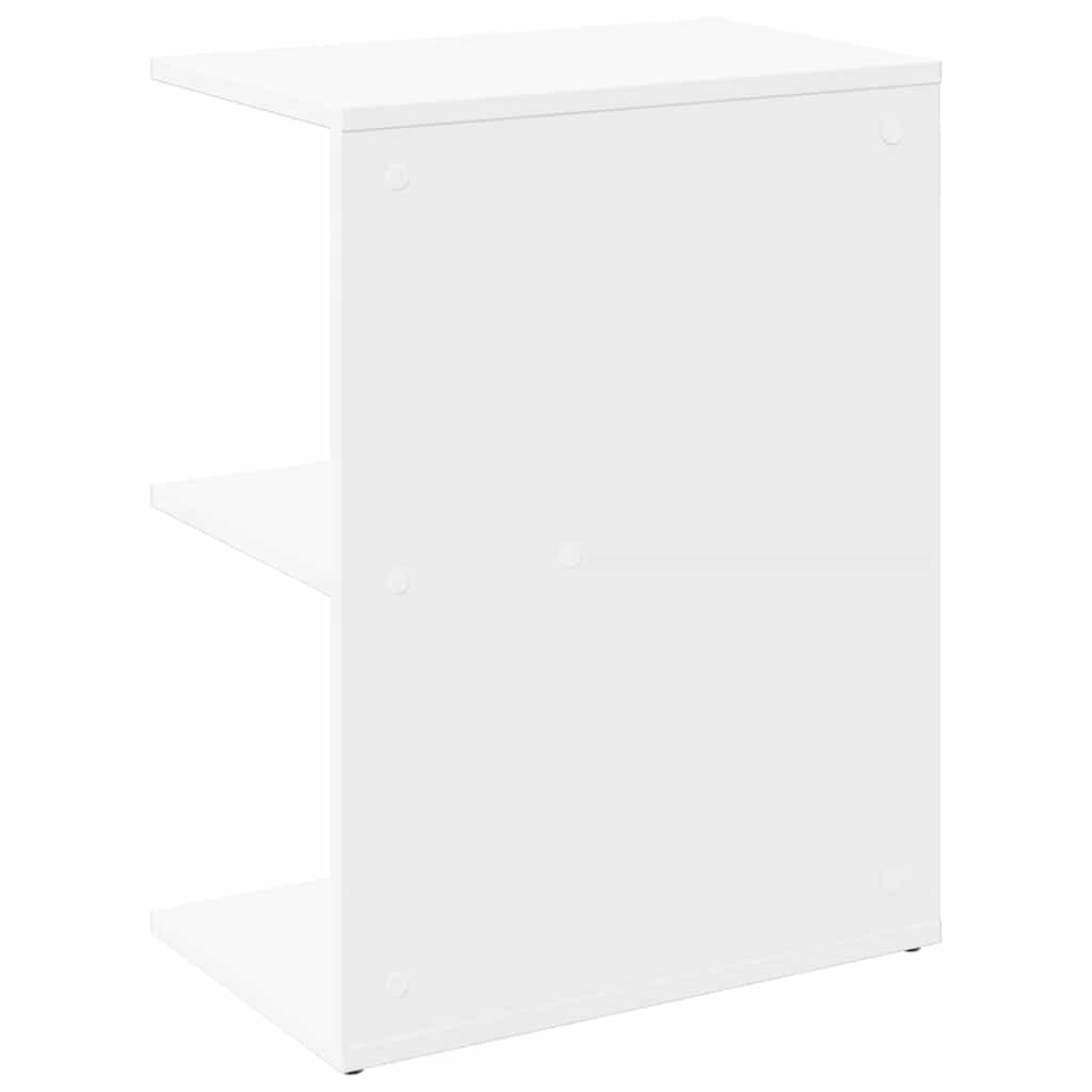 sengebord 46,5x29x61 cm konstrueret træ hvid