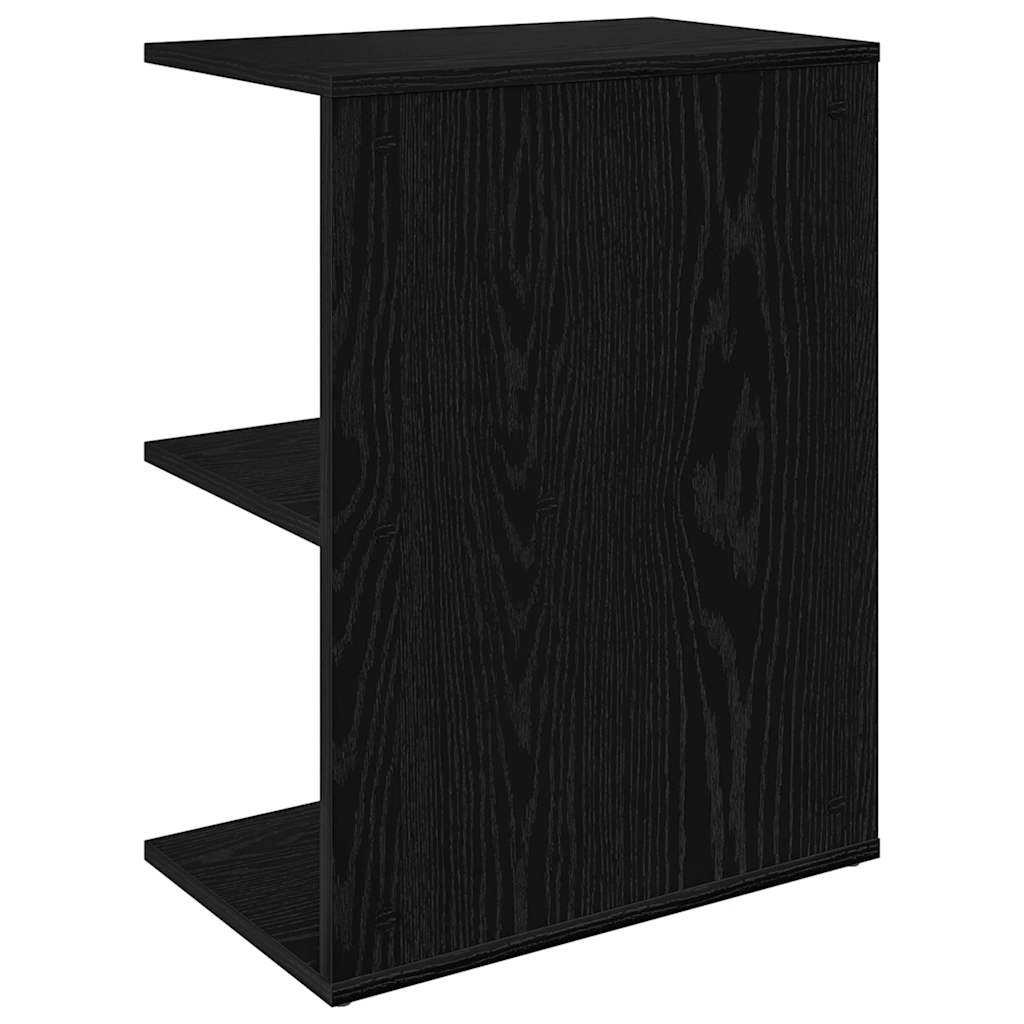 sengebord 46,5x29x61 cm konstrueret træ sort-eg