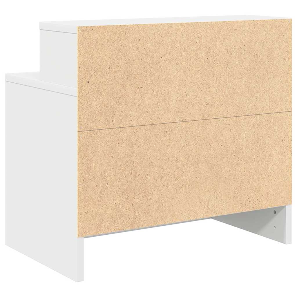 sengebord med skuffe 51x31x47 cm hvid