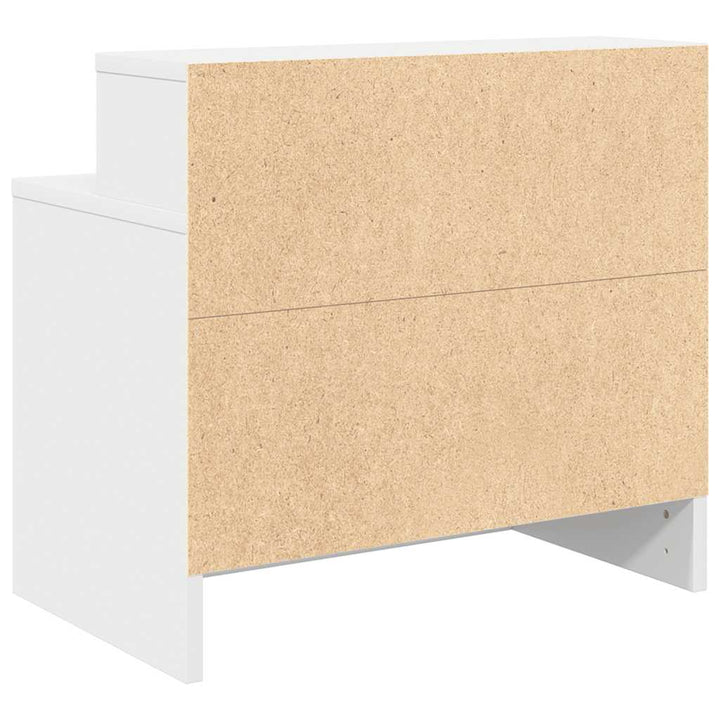 sengeborde med skuffe 2 stk. 51x31x47 cm hvid