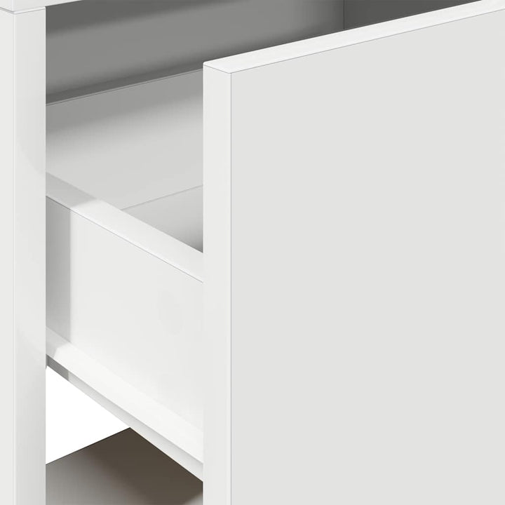 sengeborde med skuffe 2 stk. 51x31x47 cm hvid