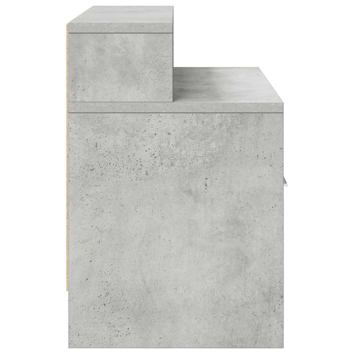 sengeborde med skuffe 2 stk. 51x31x47 cm betongrå
