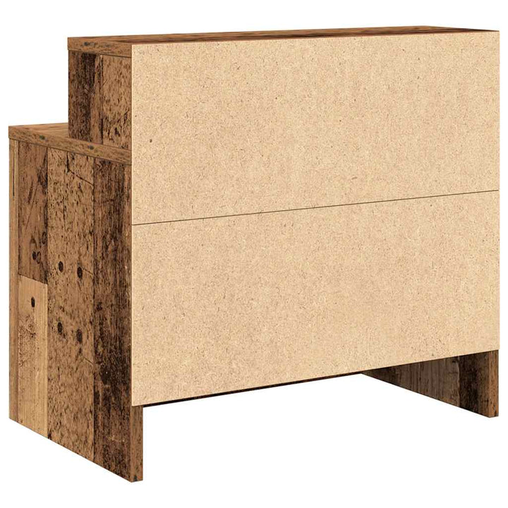 sengeborde med skuffe 2 stk. 51x31x47 cm antikt træ