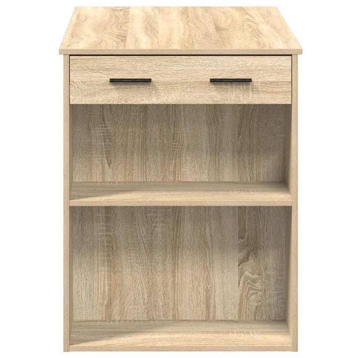 skrivebord med skuffe og hylde 102x62x77,5 cm sonoma-eg