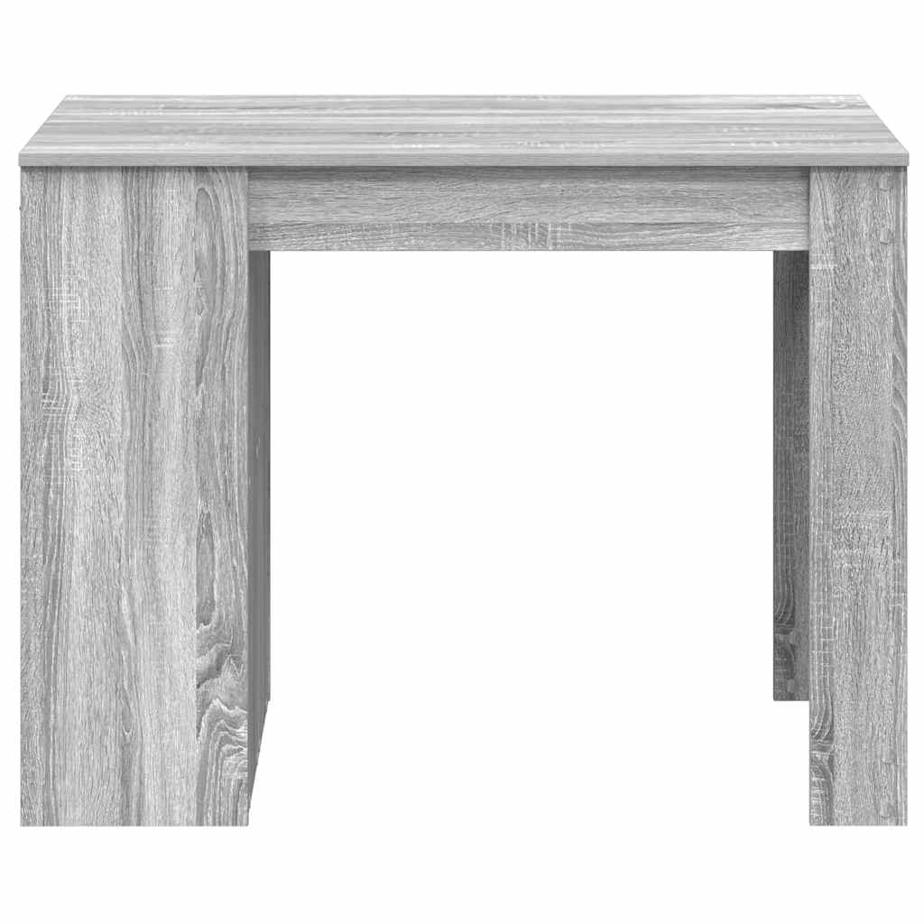 skrivebord med skuffe og hylde 102x62x77,5 cm grå sonoma-eg