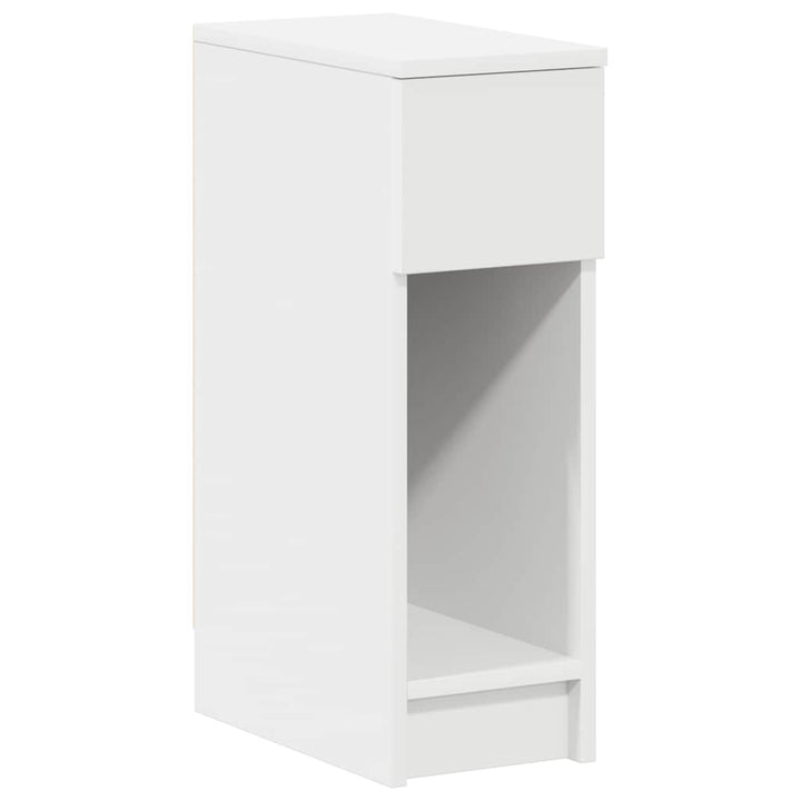 sengebord med skuffe 20x36x60 cm hvid