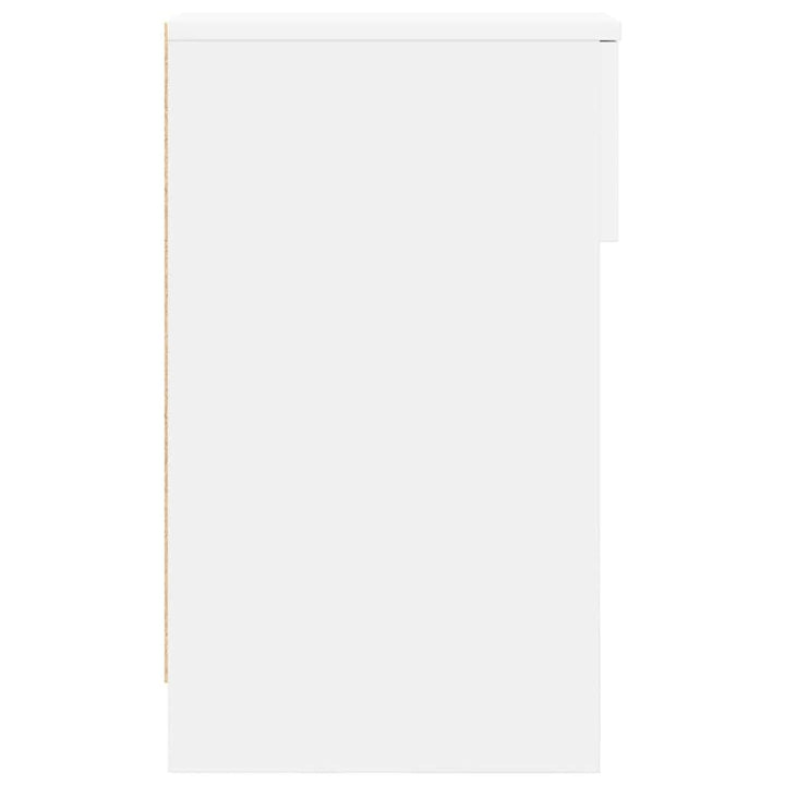 sengeborde med skuffe 2 stk. 20x36x60 cm hvid