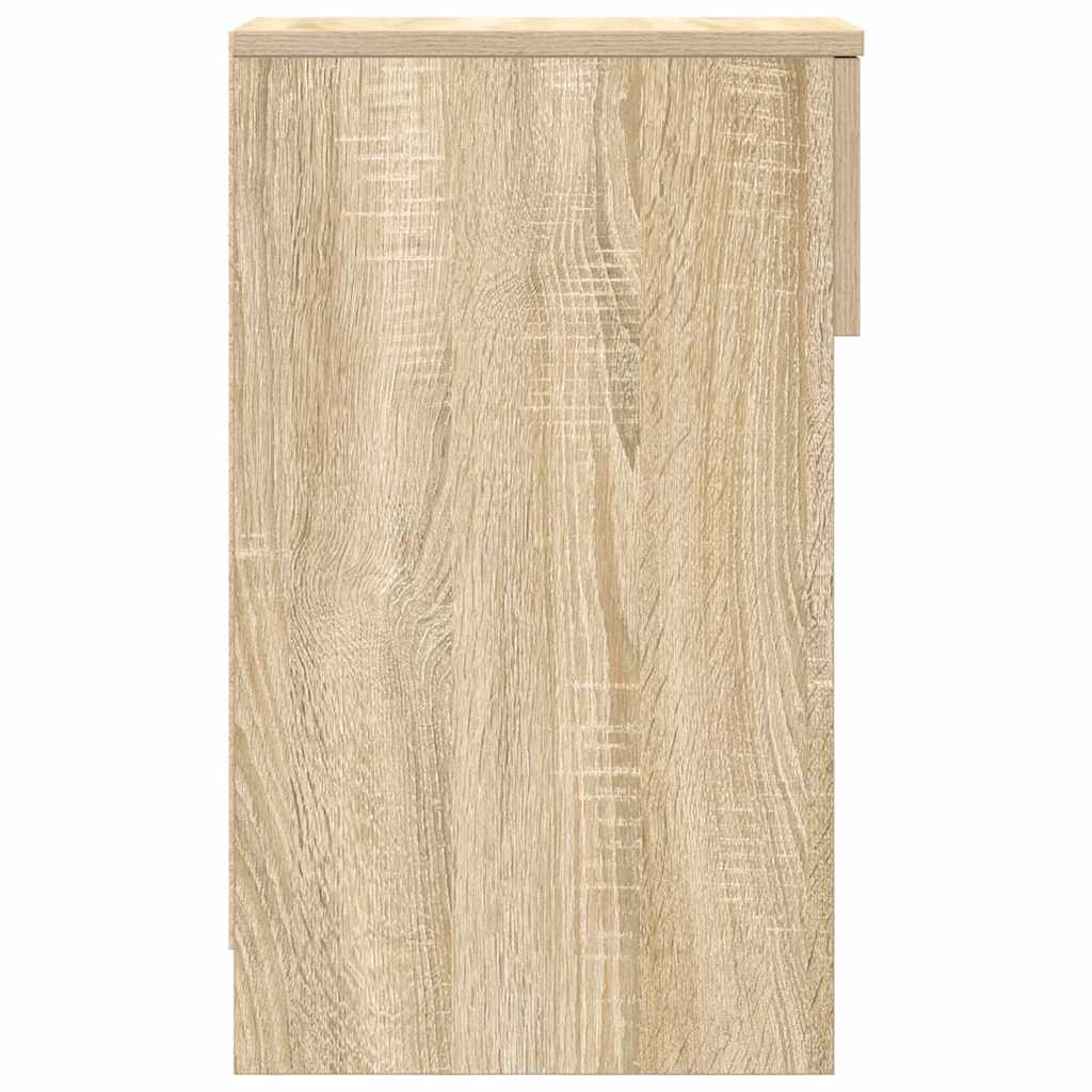 sengebord med skuffe 20x36x60 cm sonoma-eg