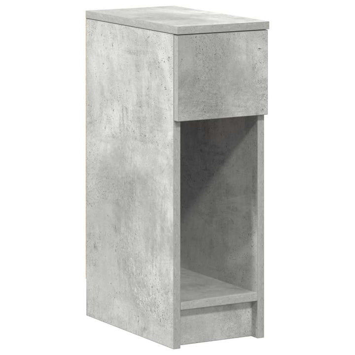 sengebord med skuffe 20x36x60 cm betongrå