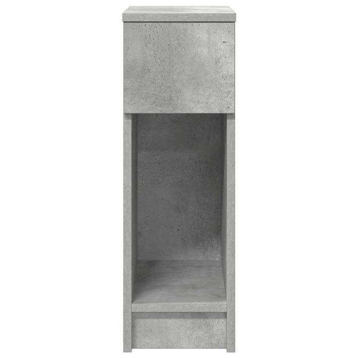 sengebord med skuffe 20x36x60 cm betongrå