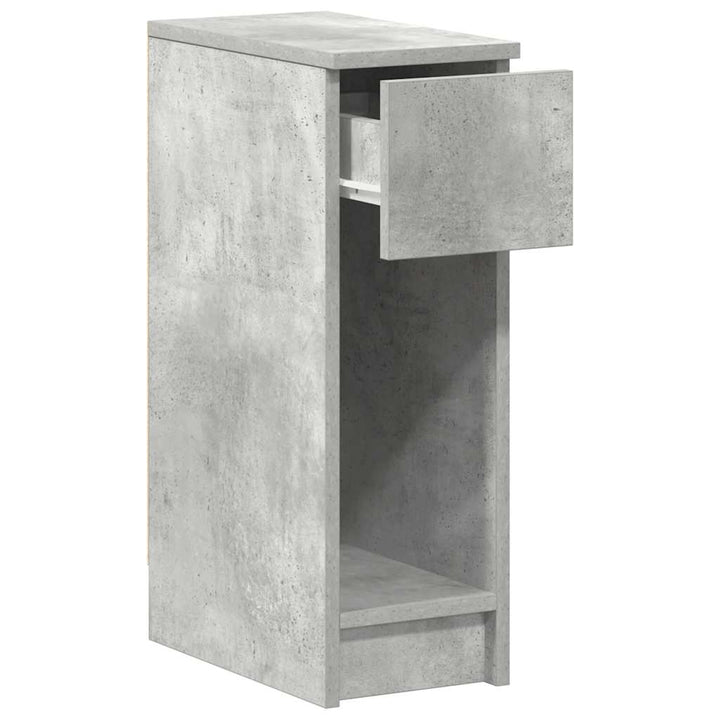 sengebord med skuffe 20x36x60 cm betongrå