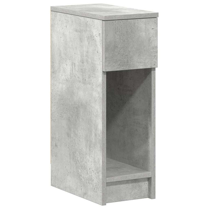 sengeborde med skuffe 2 stk. 20x36x60 cm betongrå