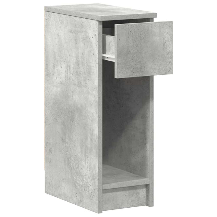 sengeborde med skuffe 2 stk. 20x36x60 cm betongrå